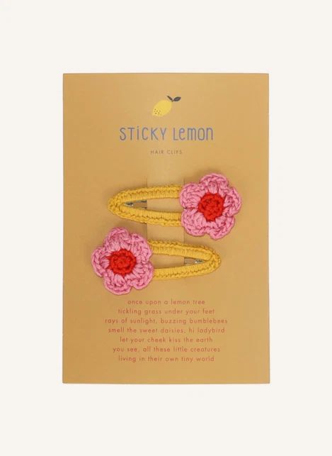 Lot de 2 Barrettes Fleurs | Rose pâle
