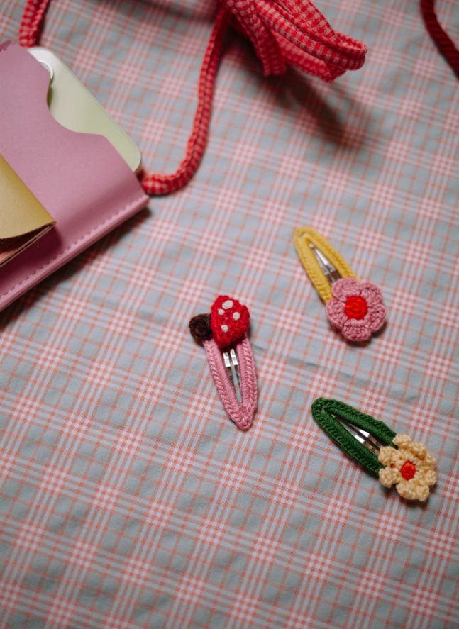 Lot de 2 Barrettes Fleurs | Rose pâle