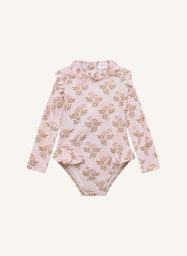 Maillot de Bain Anti-UV Jasmine Fleuri | Blanc