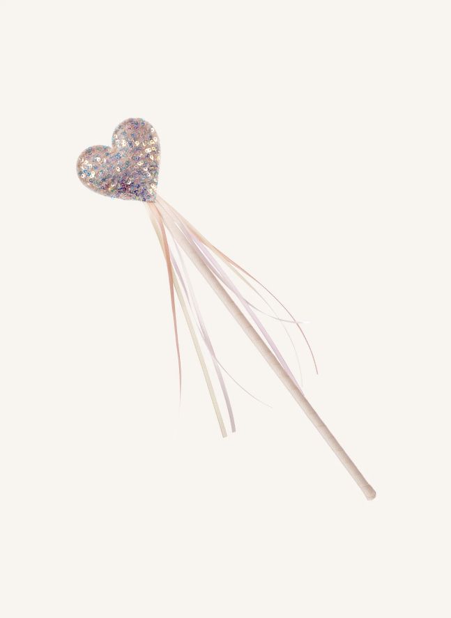 Magic Wand Heart Sequins | Pale Pink