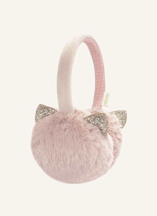 Glitter Cat Ear Muffs | Powder pink