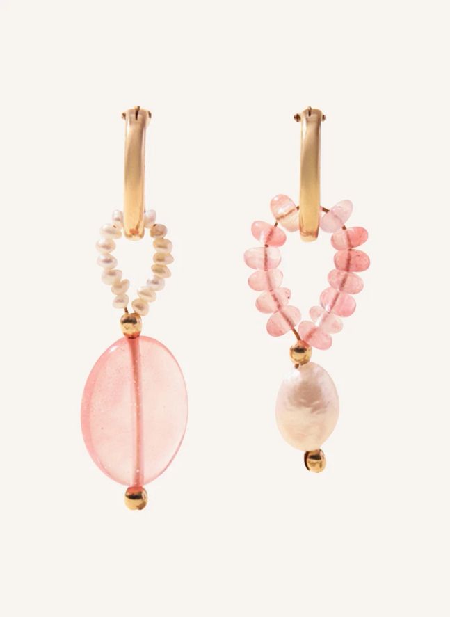 Créoles Jim Quartz | Rose