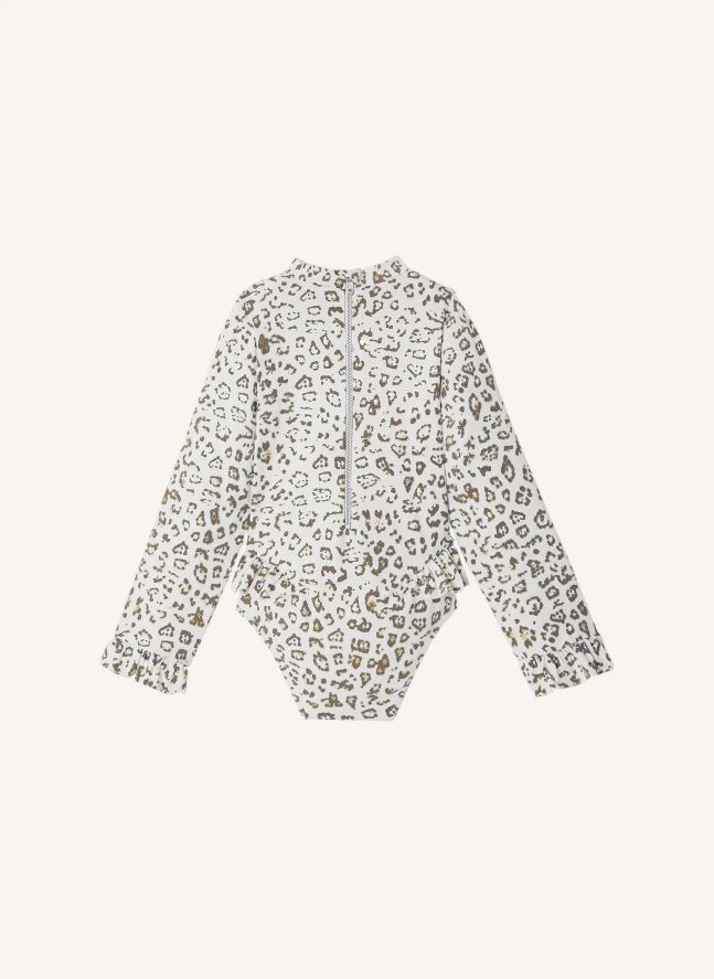 Maillot de Bain Anti-UV Savanna Léopard | Ecru