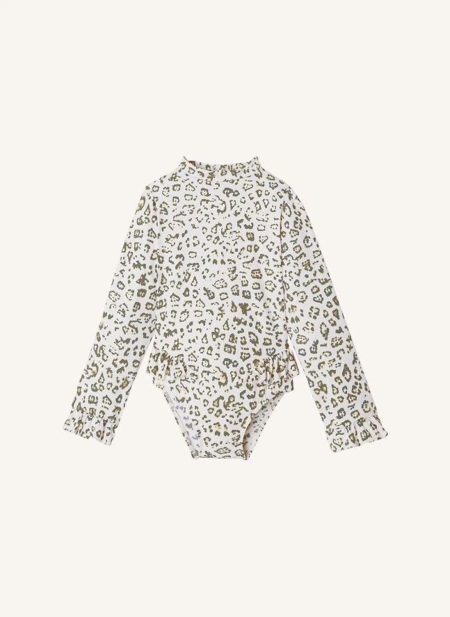 Maillot de Bain Anti-UV Savanna Léopard | Ecru