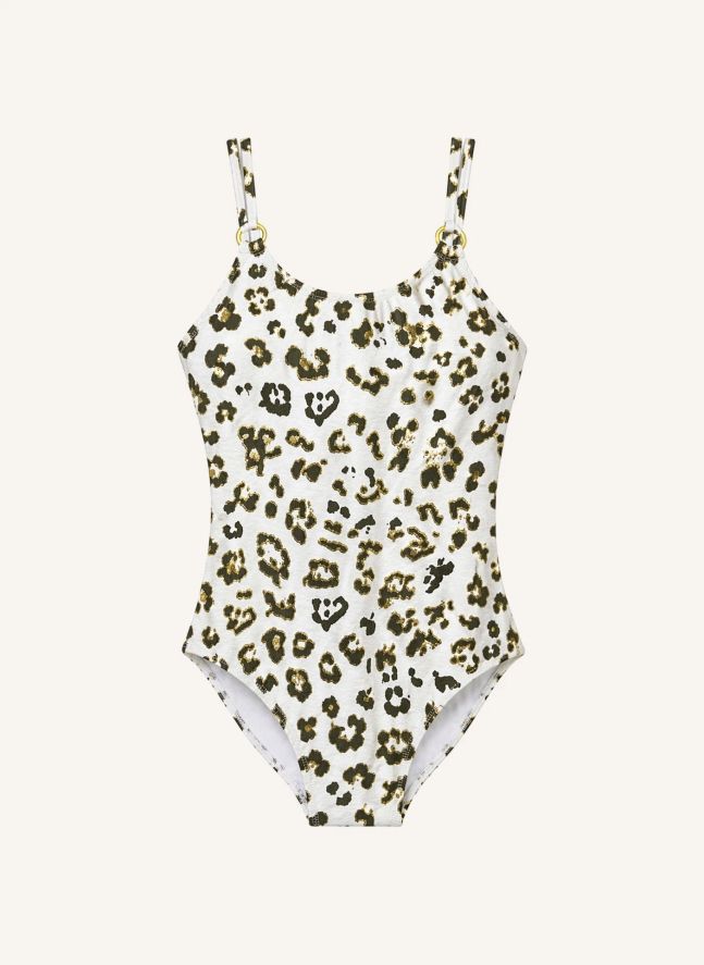 Maillot de Bain 1 Pièce Savanna Léopard | Ecru