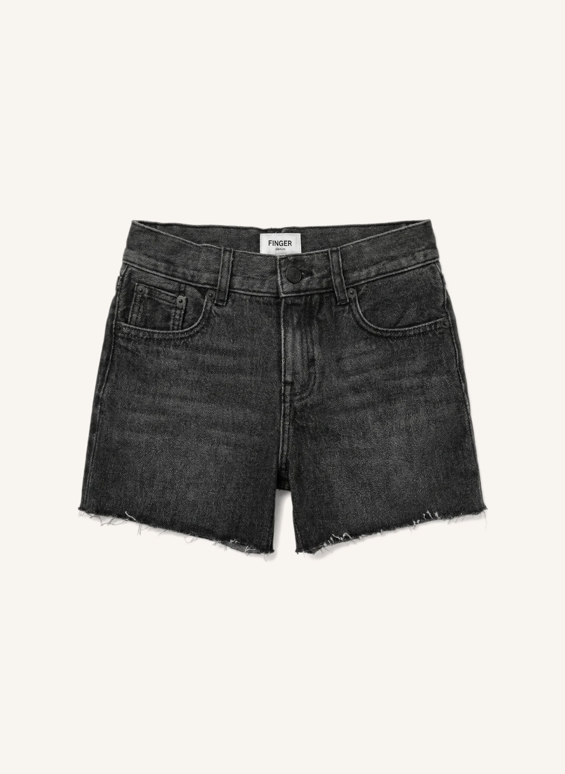Short Denim Eva | Denim gris- Image produit n°0