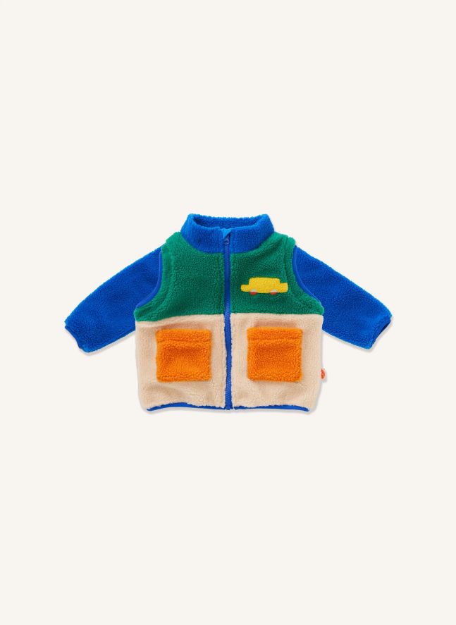 Chaqueta Sherpa de mangas desmontables | Azul Rey