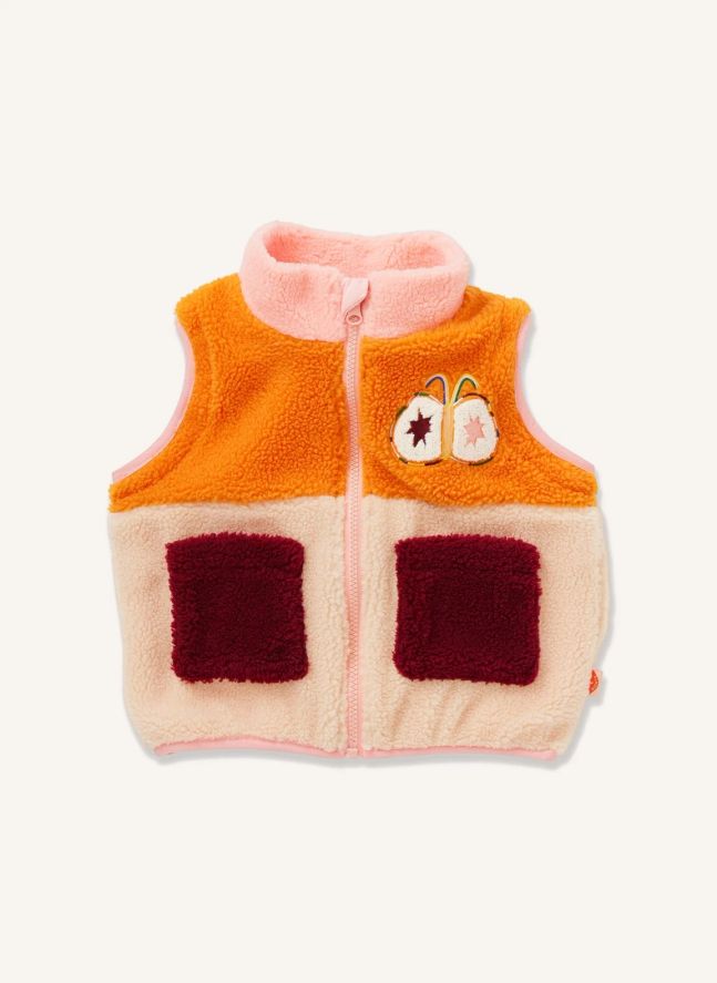 Chaqueta Sherpa de mangas desmontables | Rosa Pálido