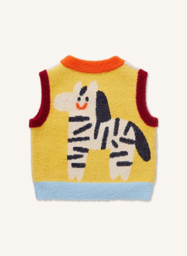 Pull Sans Manches Zoo | Ecru
