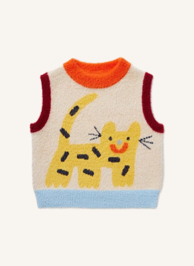 Pull Sans Manches Zoo | Ecru
