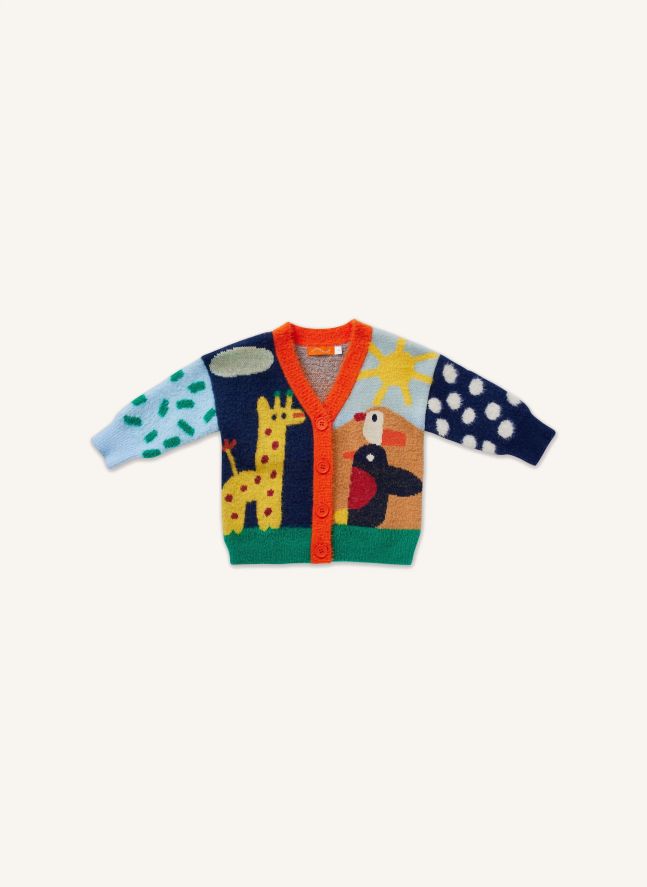 Cardigan Zoo | Bleu ciel