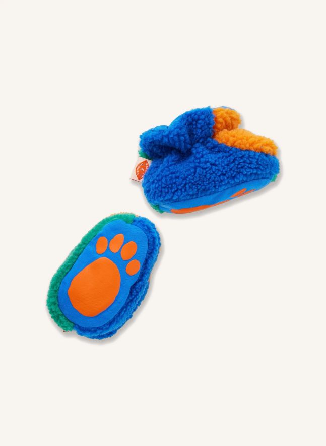 Chaussons Façon Sherpa | Bleu roi