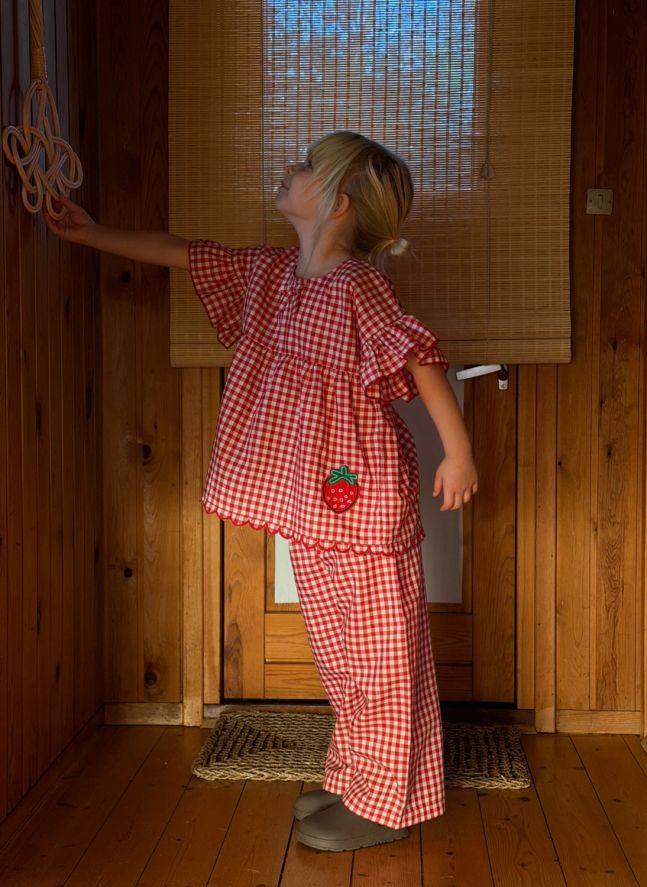 Blouse Charlène Vichy - Collection Enfant | Rouge