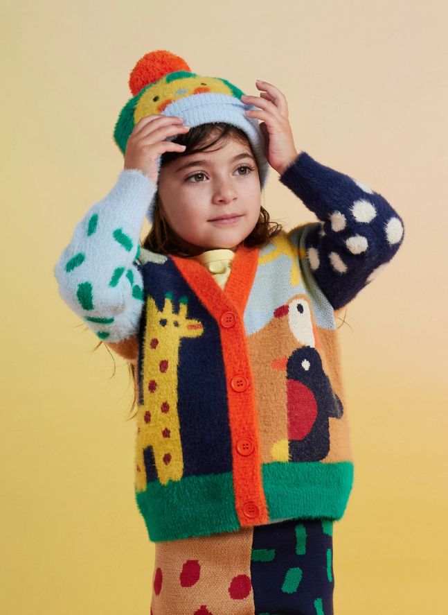 Cardigan Zoo | Bleu ciel