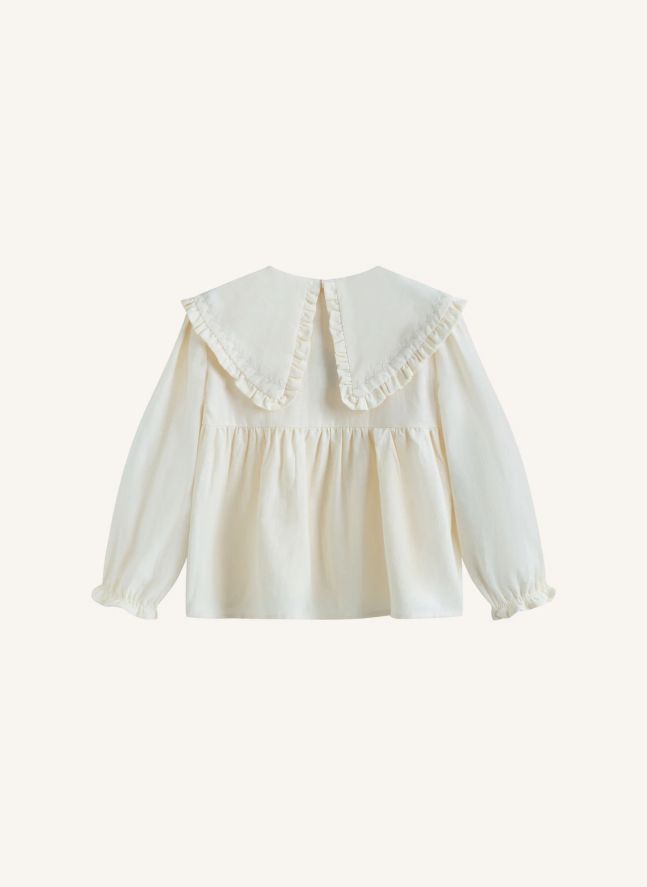 Chemise Col Brodé Viola | Crème