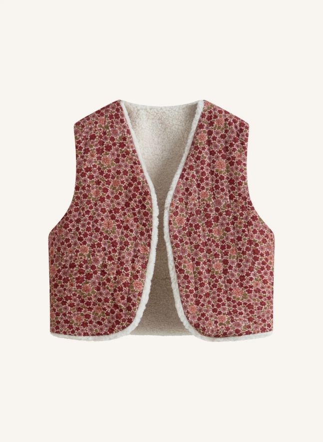 Victoria Reversible Sleeveless Vest | Ecru