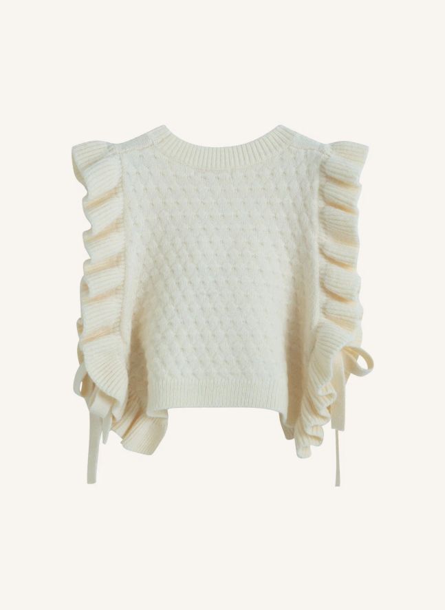 Sara Sleeveless Sweater | Cream