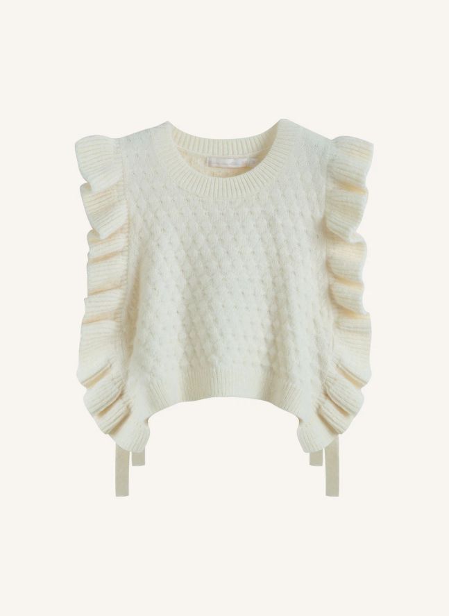 Sara Sleeveless Sweater | Cream