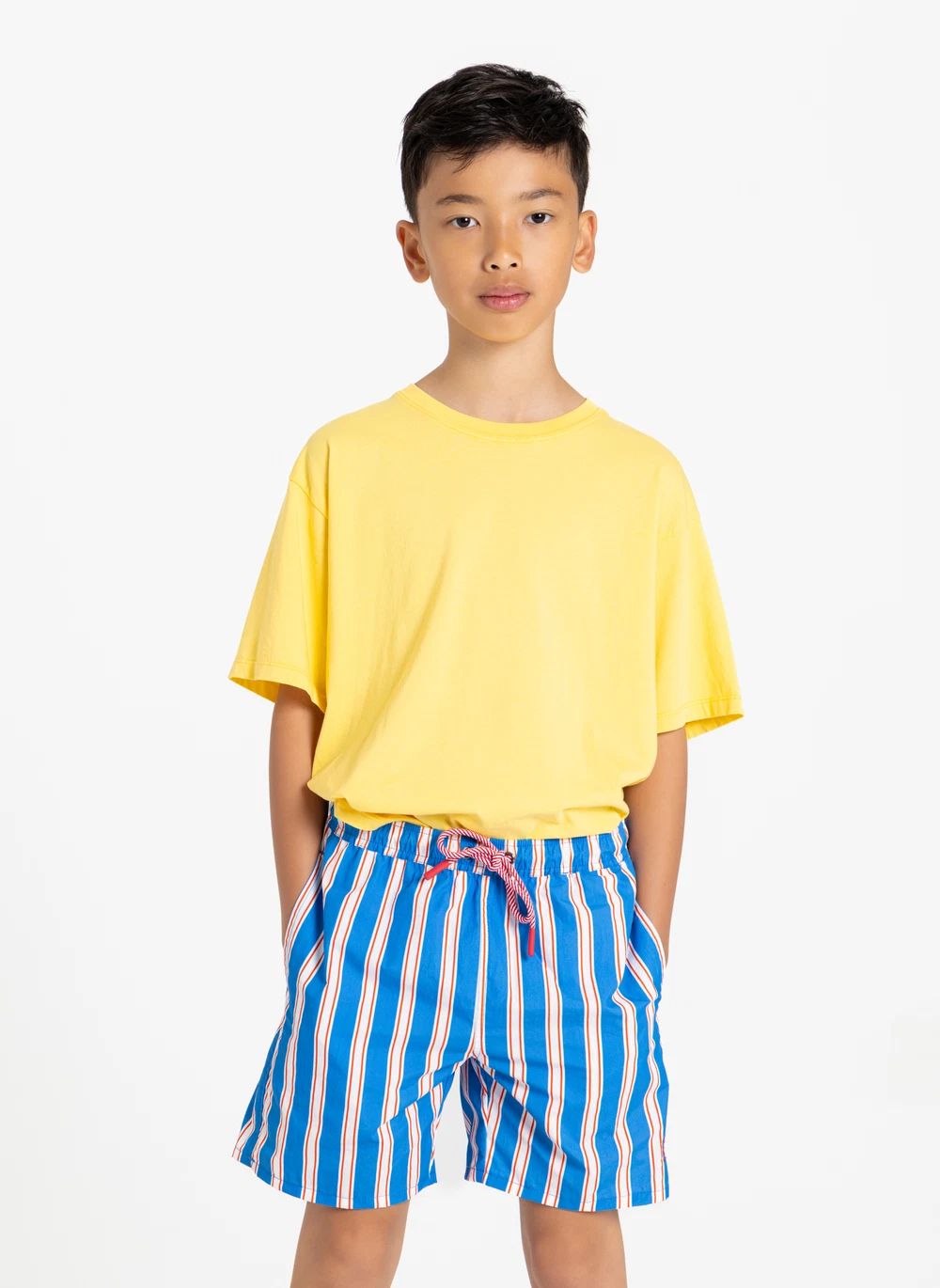 Short de Bain Archie Rayé | Bleu électrique- Image produit n°1