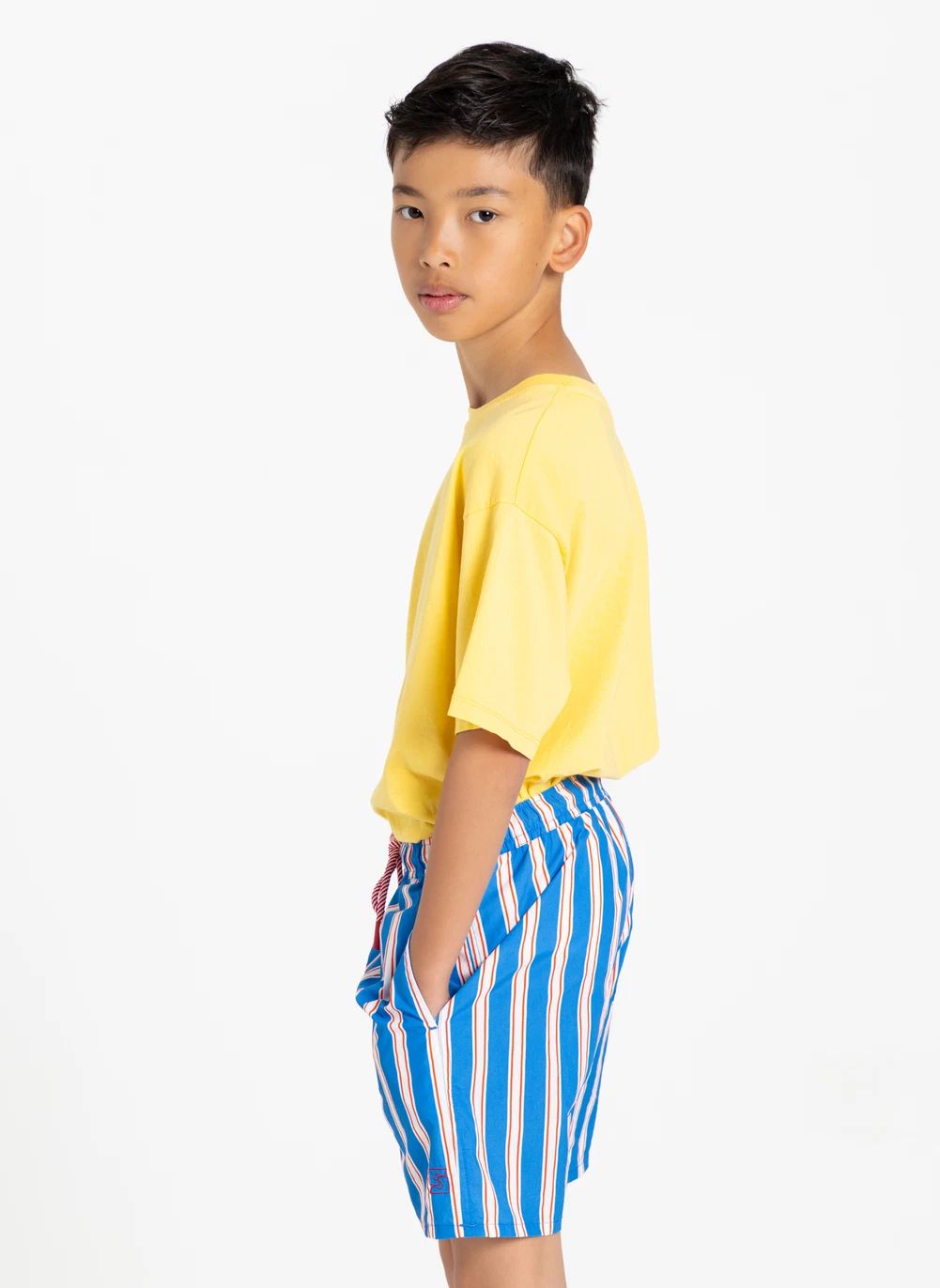 Short de Bain Archie Rayé | Bleu électrique- Image produit n°7