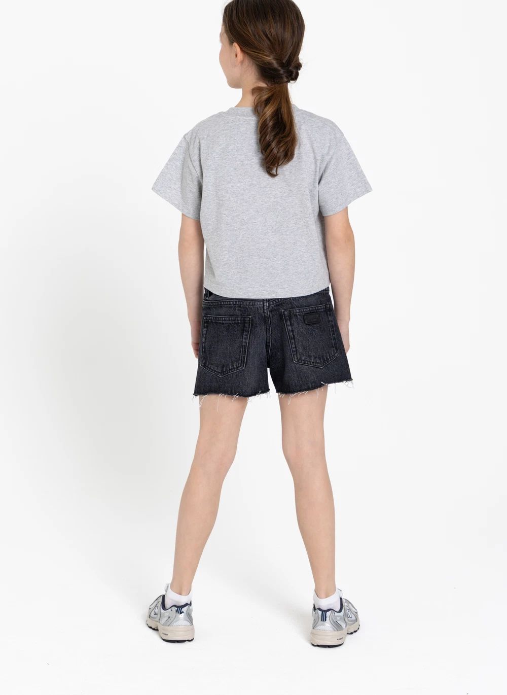 Short Denim Eva | Denim gris- Image produit n°7