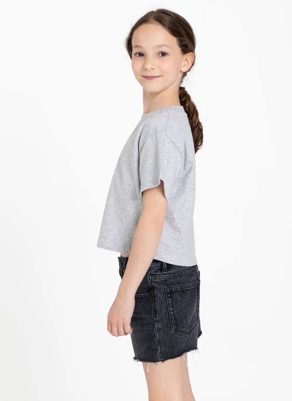 Short Denim Eva | Denim gris- Image produit n°2