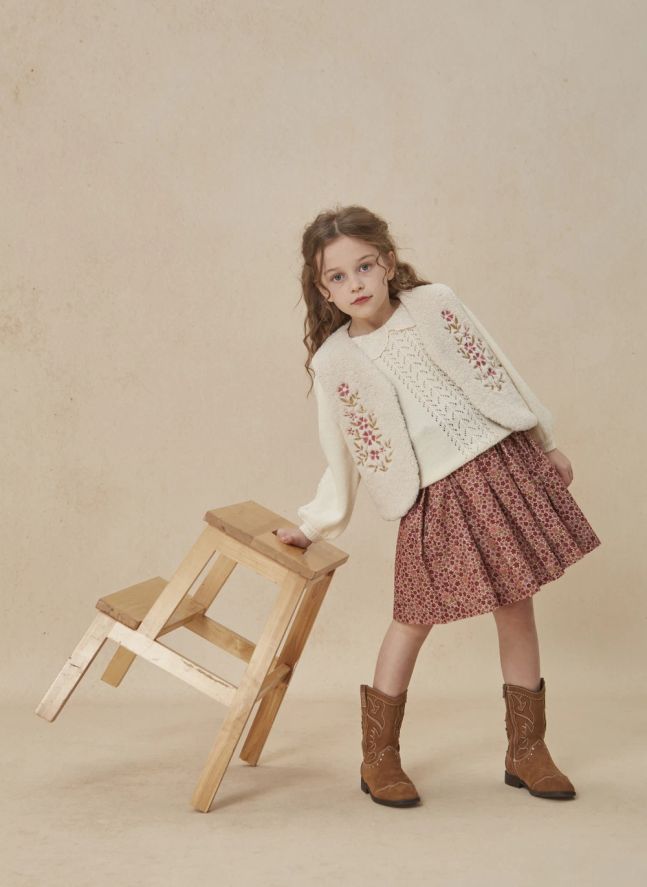 Victoria Reversible Sleeveless Vest | Ecru