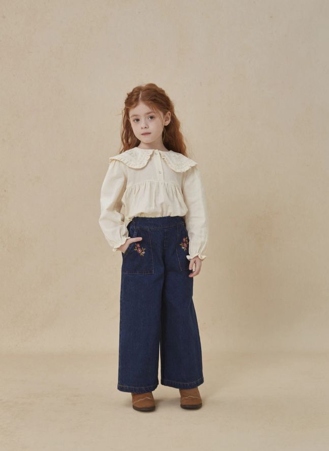 Chemise Col Brodé Viola | Crème