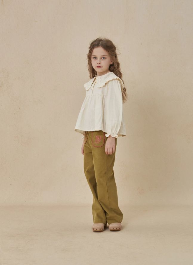 Chemise Col Brodé Viola | Crème