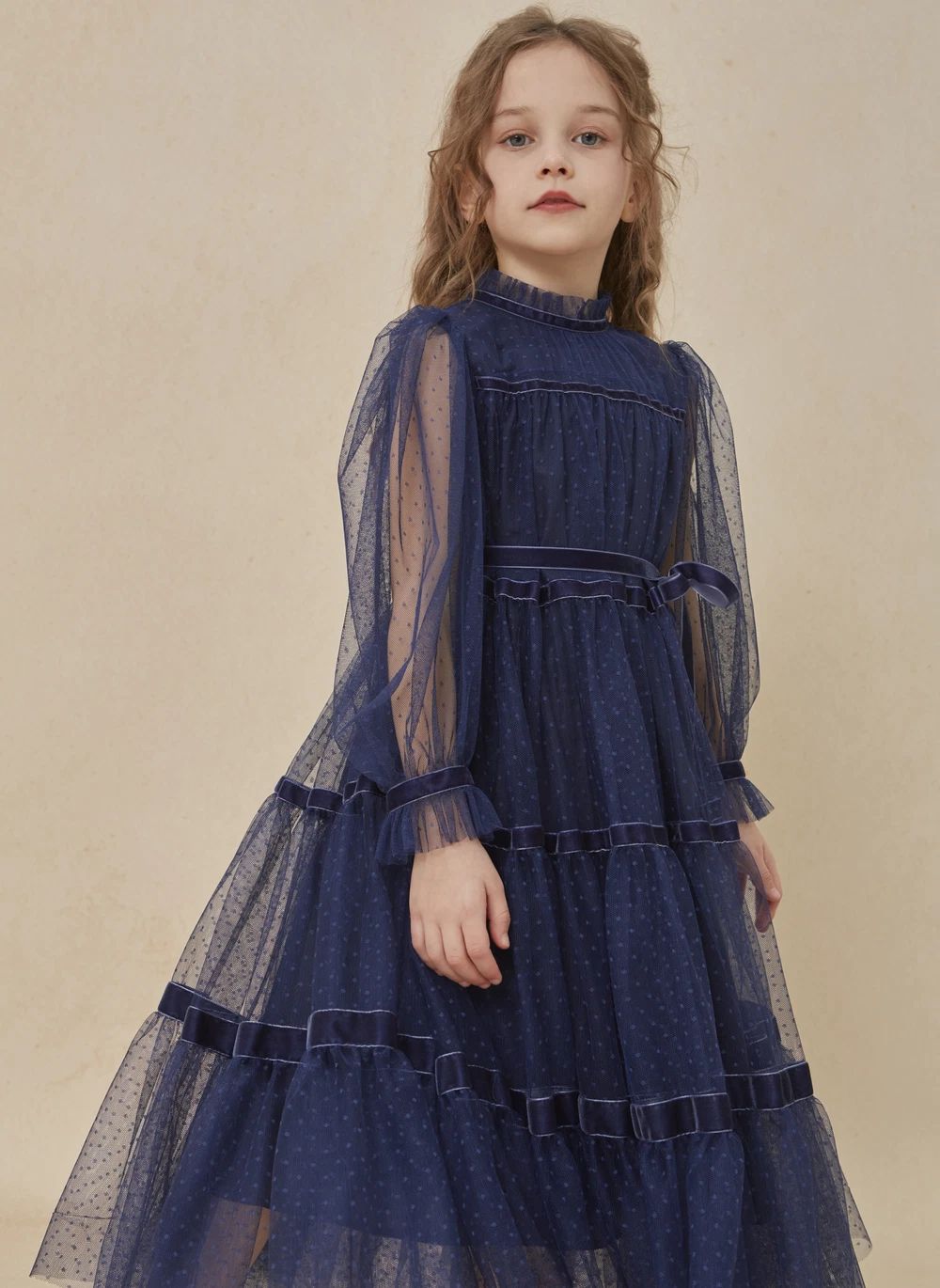 Robe Valentina Tulle | Bleu marine- Image produit n°2