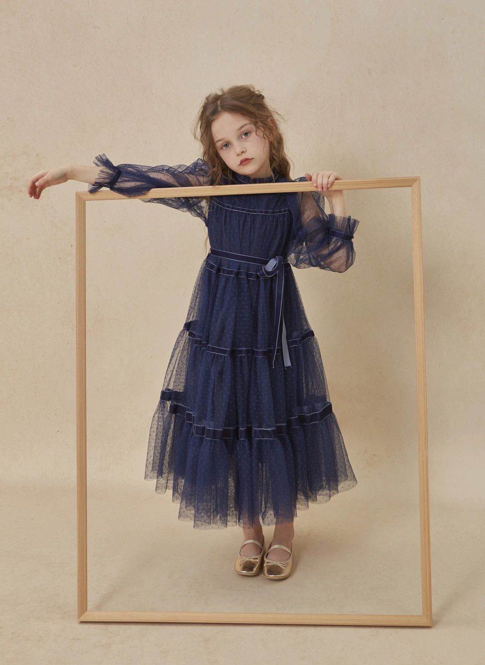 Robe Valentina Tulle | Bleu marine- Image produit n°1