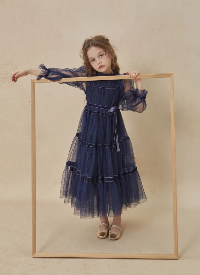 Valentina Tulle dress | Navy blue