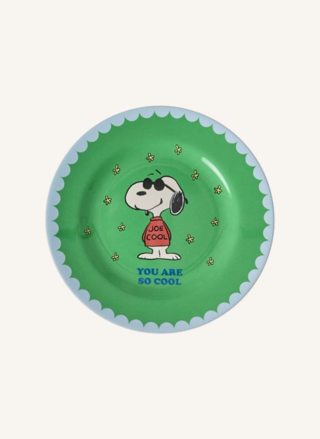 Plato de melamina You Are So Cool - Arroz x Snoopy | Verde