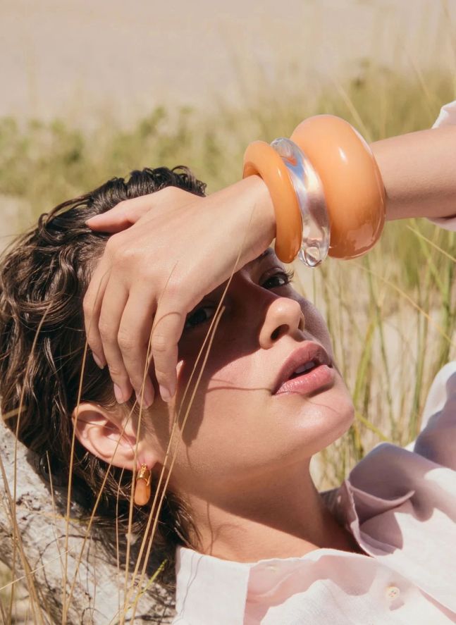 Bracelet Ridge Cuff | Tangerine