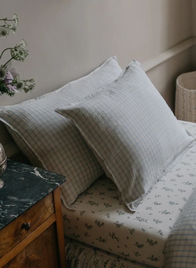 Gingham pillowcase