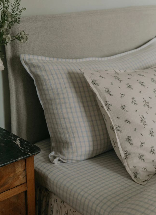 Gingham pillowcase