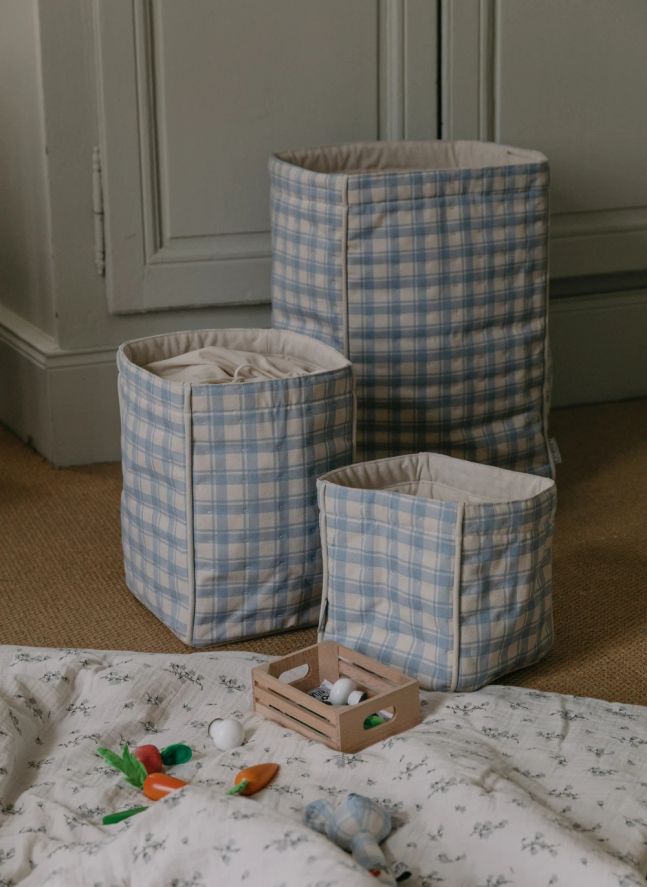 Plaid Sky storage basket