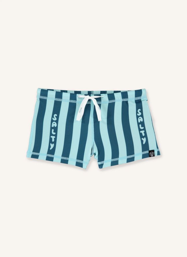 Short de Bain Anti-UV Salty Stripes Fibres Recyclées | Bleu marine