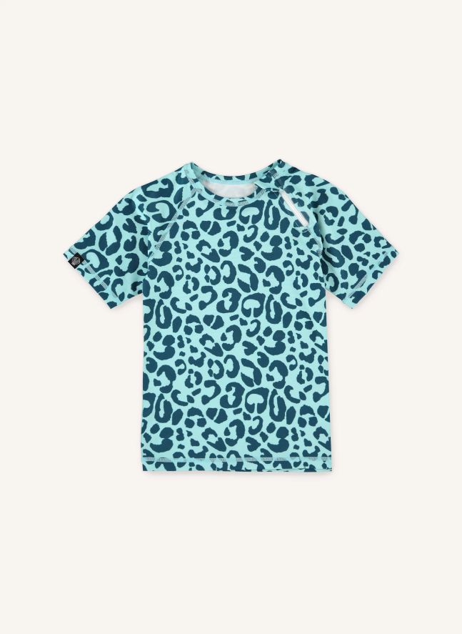 T-shirt Anti-UV Ocean Leopard Fibres Recyclées | Bleu