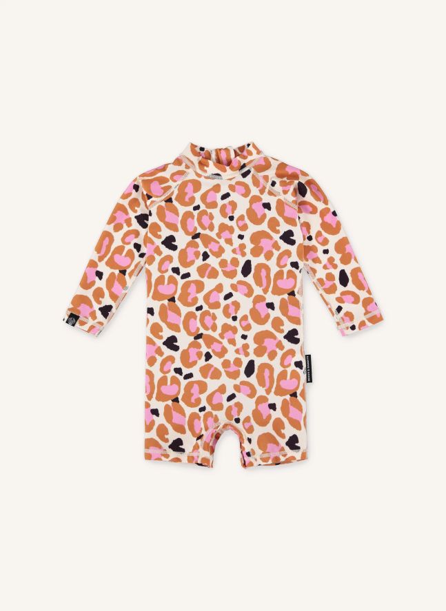 Combishort Anti-UV Candy Leopard Fibres Recyclées 