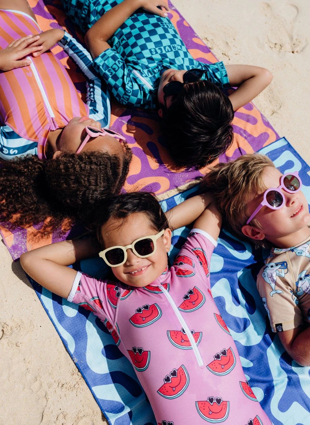 Maillot de Bain Anti-UV Salty Stripes Fibres Recyclées   | Bleu marine- Image produit n°4