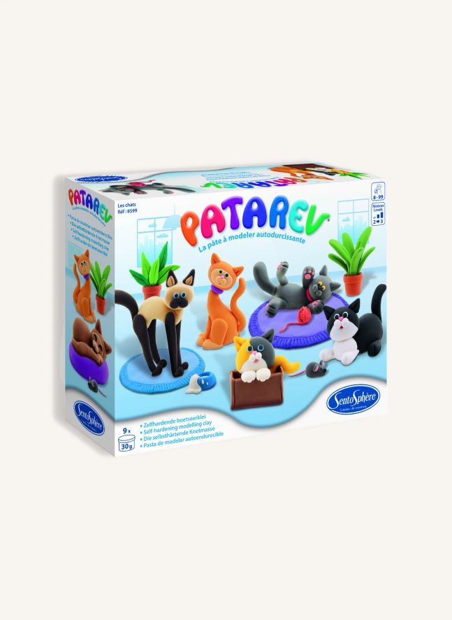 Pâtes à modeler autodurcissantes Patarev Les Chats