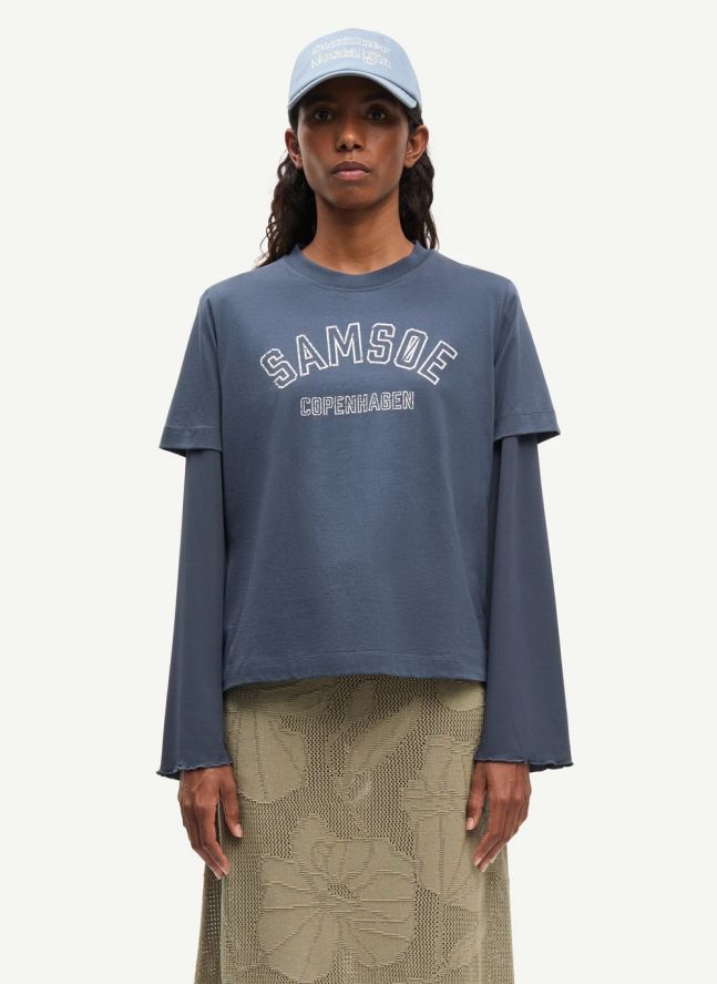 T-shirt Sacamino Coton Bio | Bleu gris
