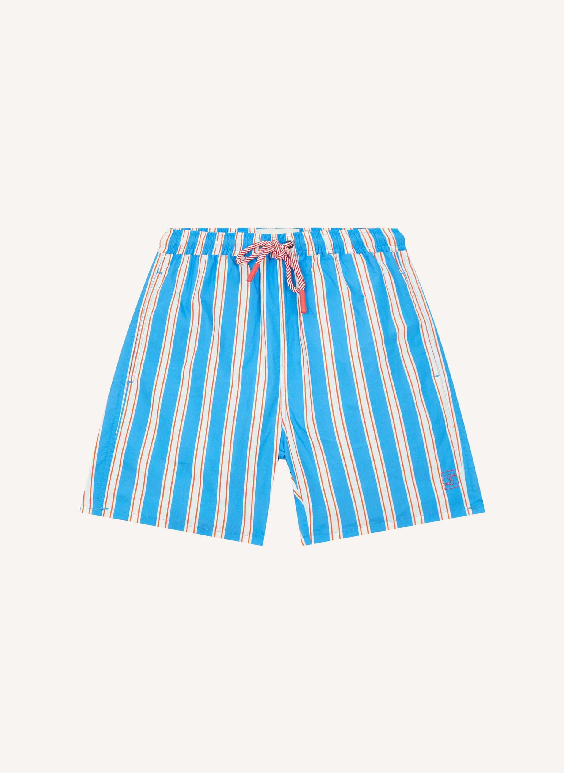 Short de Bain Archie Rayé | Bleu électrique- Image produit n°0