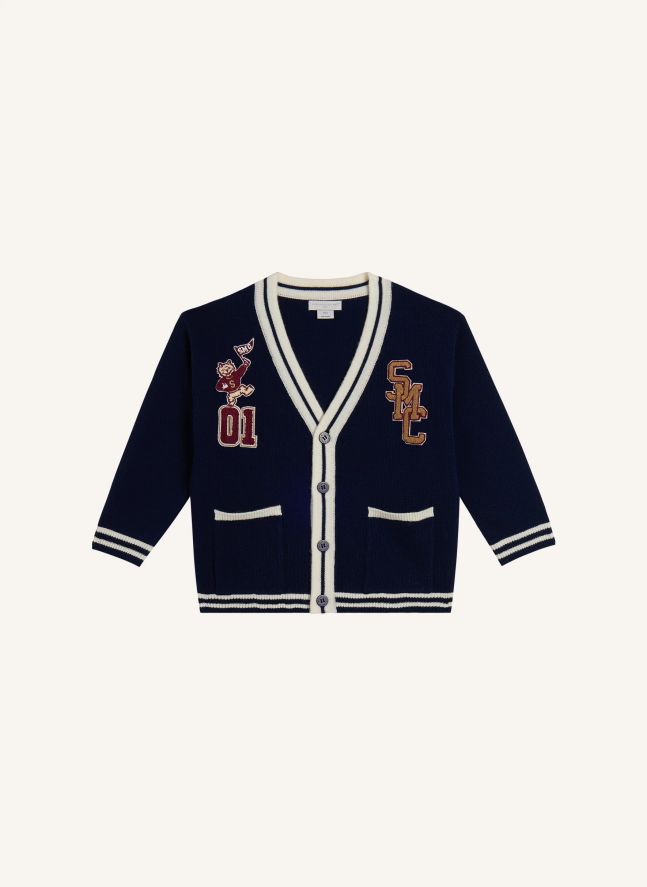 Cardigan Collège Laine | Bleu foncé