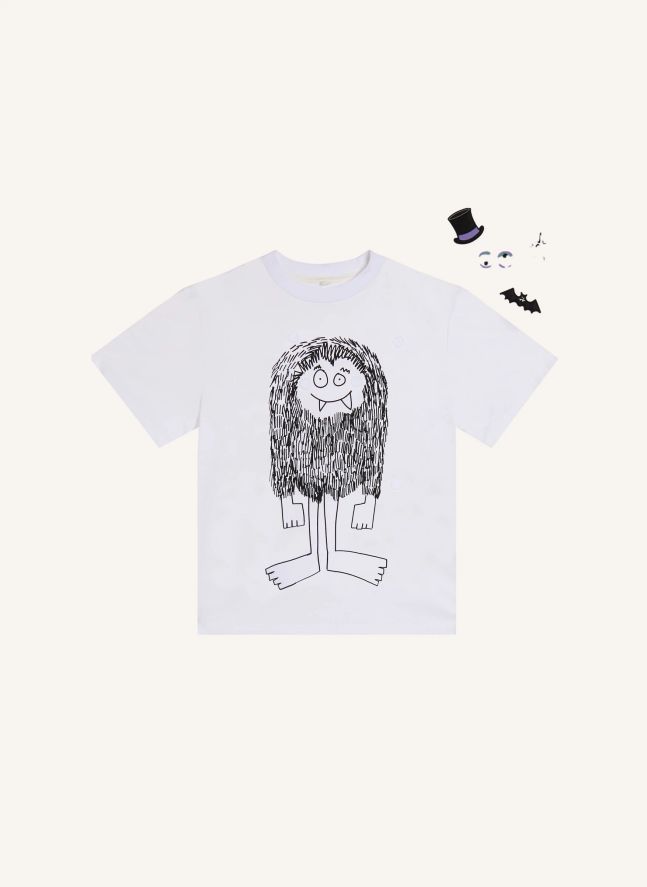 T-shirt avec Patchs Halloween Coton Bio | Blanc