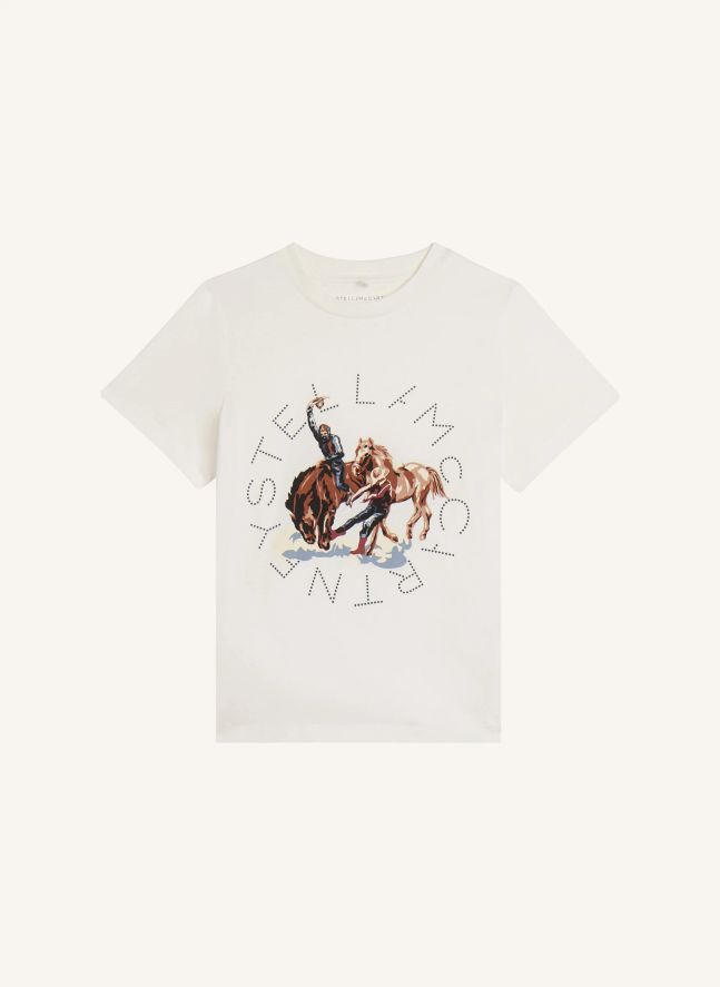 T-shirt Cowboy Stella Coton Bio | Ivoire