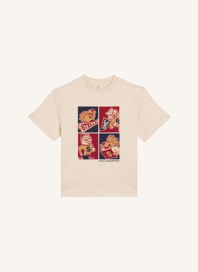 T-shirt Collège Coton Bio | Beige