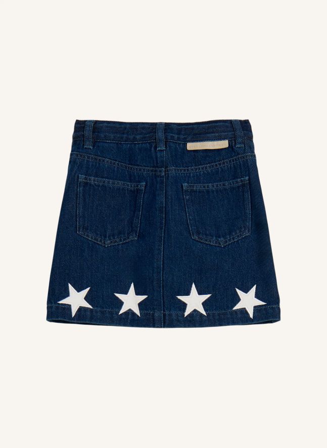 Jupe Etoiles Denim | Bleu foncé