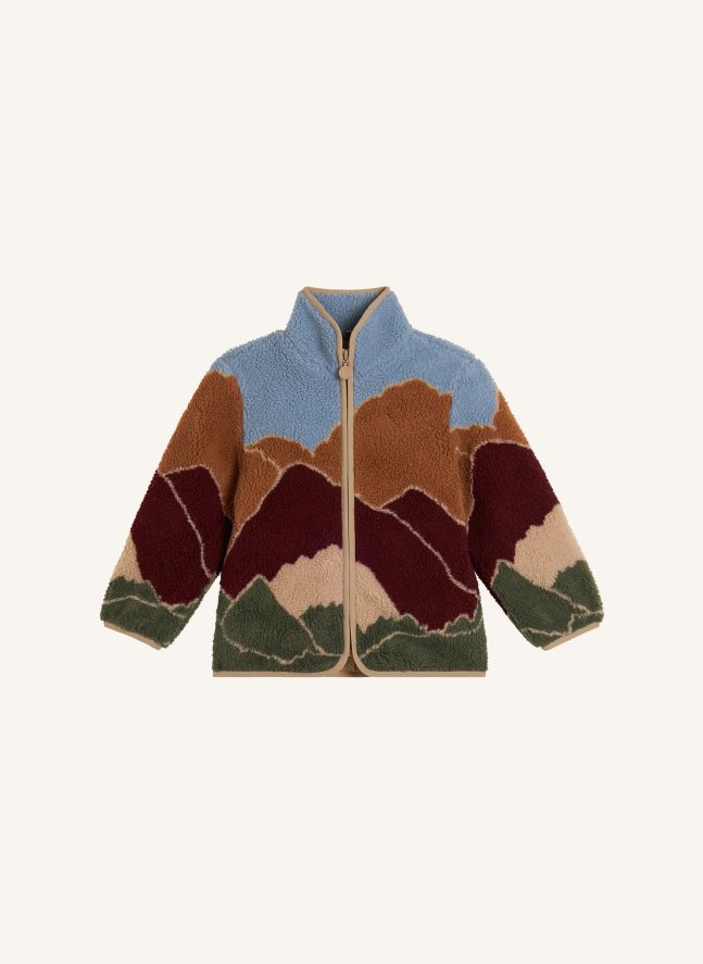 Veste Façon Sherpa Montagnes | Beige